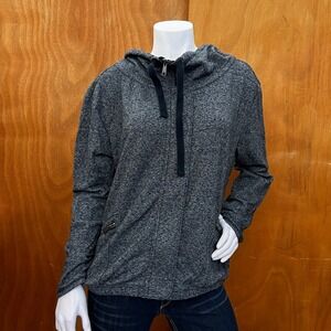 American Eagle Jacket Women XL Gray Full Zip Mock Neck Lightweight Casual Jacket
